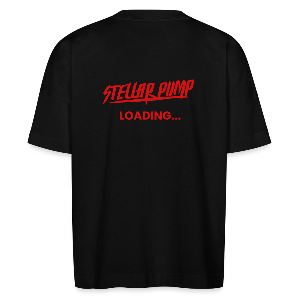stellar pump loading oversized t-shirt red - black