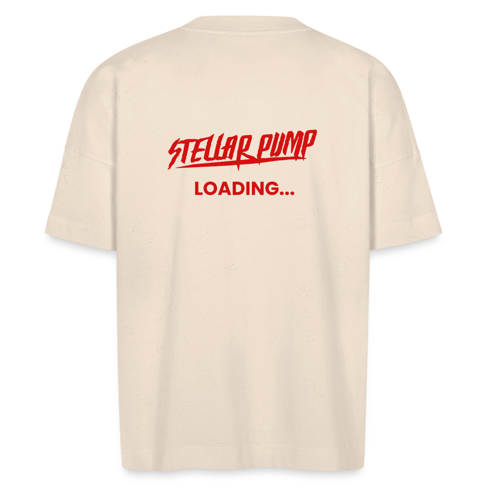 stellar pump loading oversized t-shirt red - natural raw