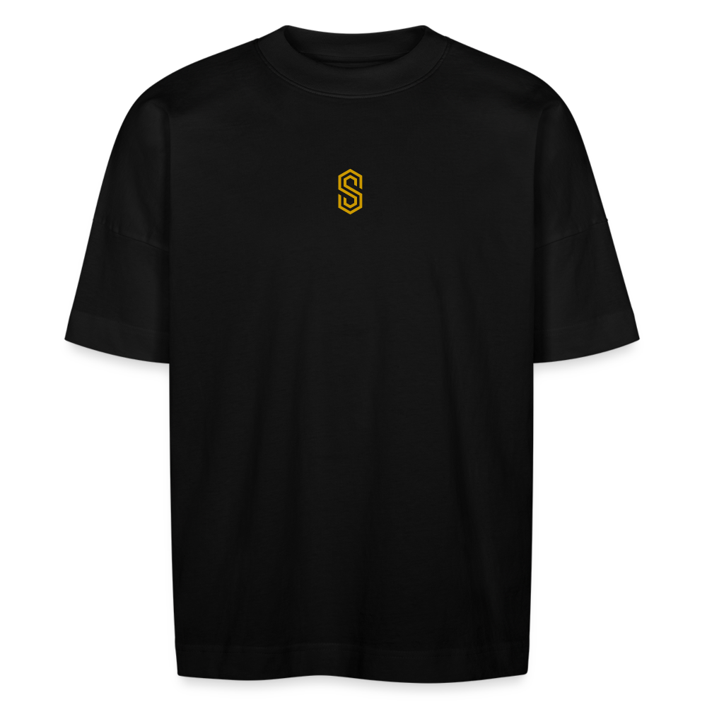 stellar pump loading oversized t-shirt gold - black