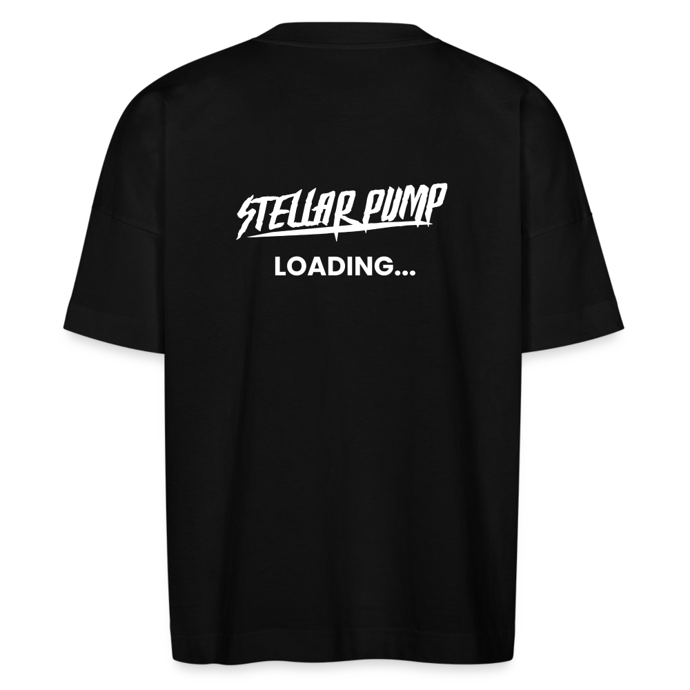 stellar pump loading oversized t-shirt white - black