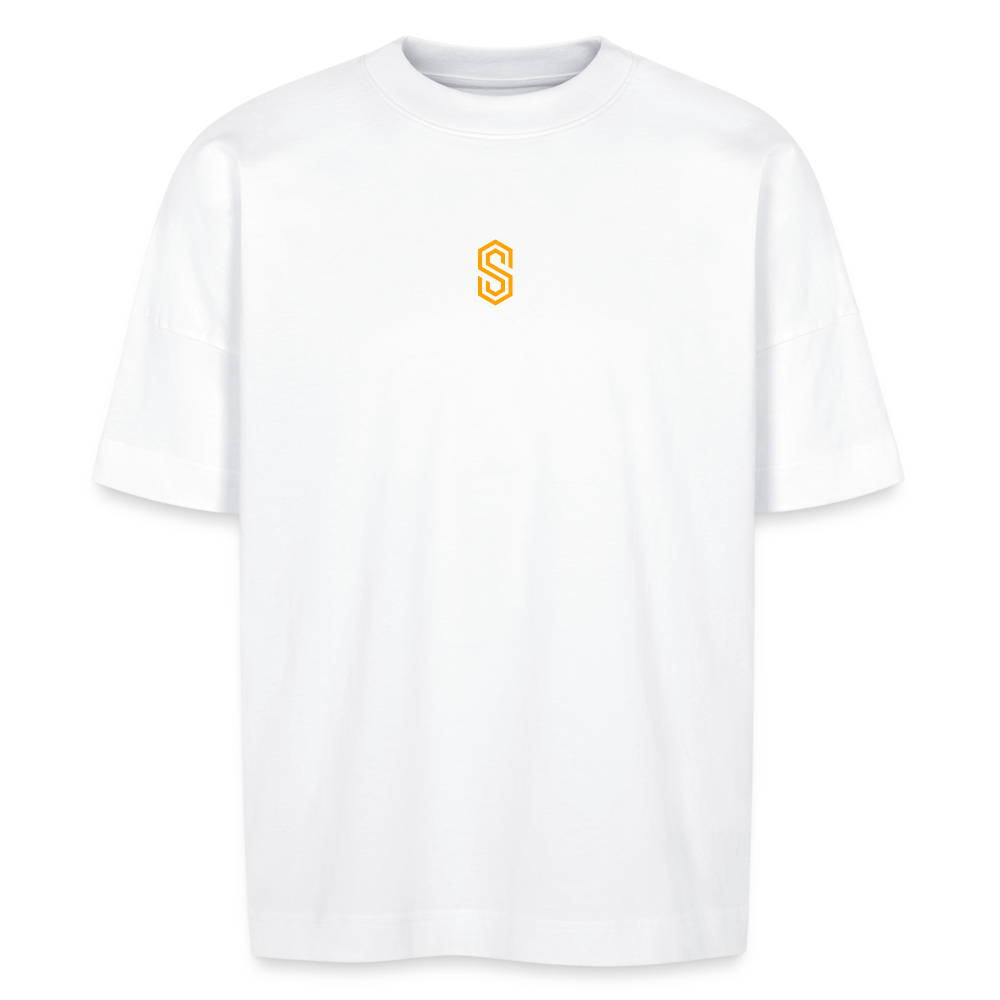 stellar pump loading oversized t-shirt orange - white